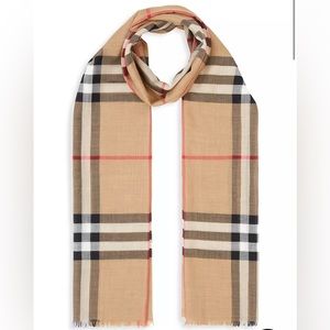 Burberry Giant Check Gauze Scarf